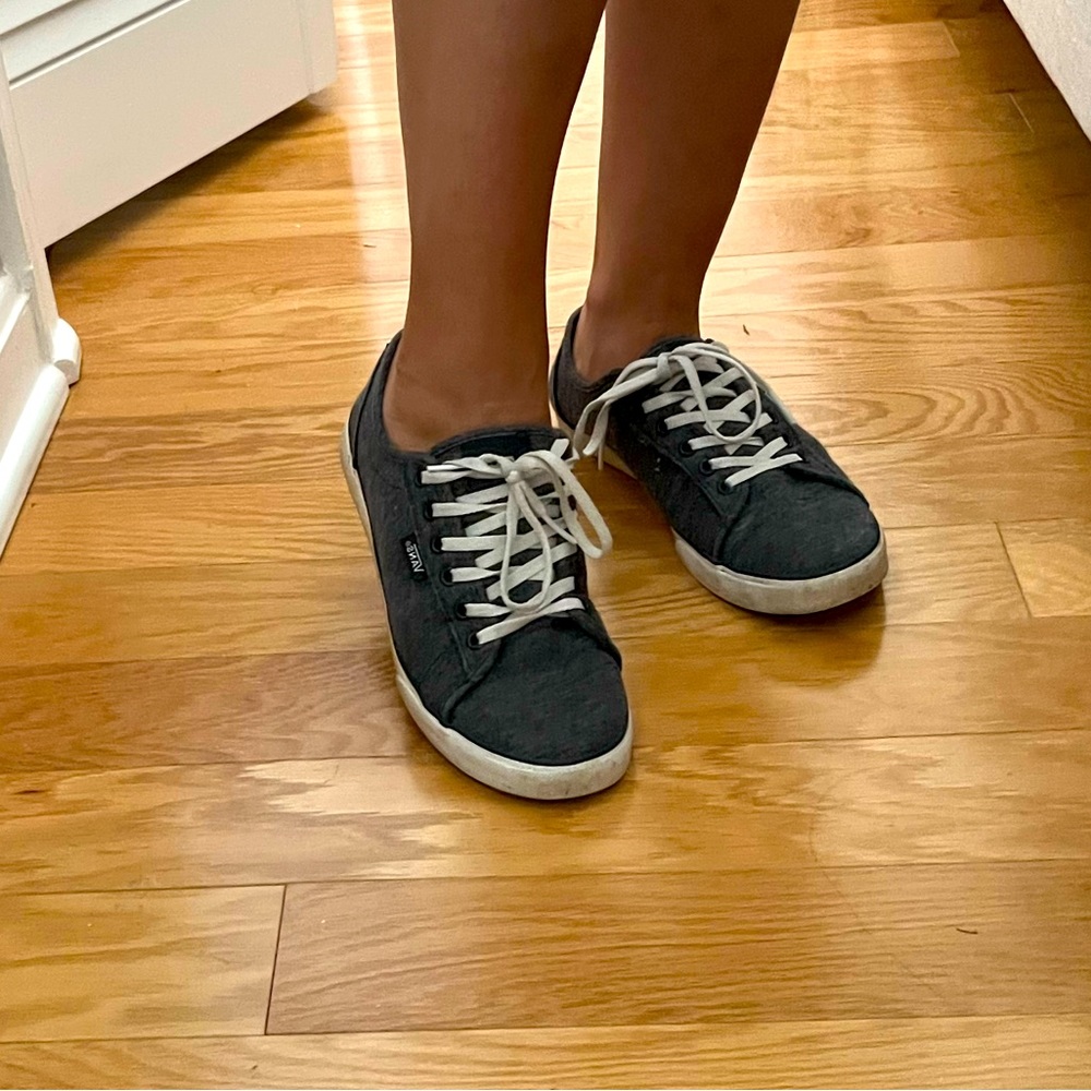 Blue Vans sneakers